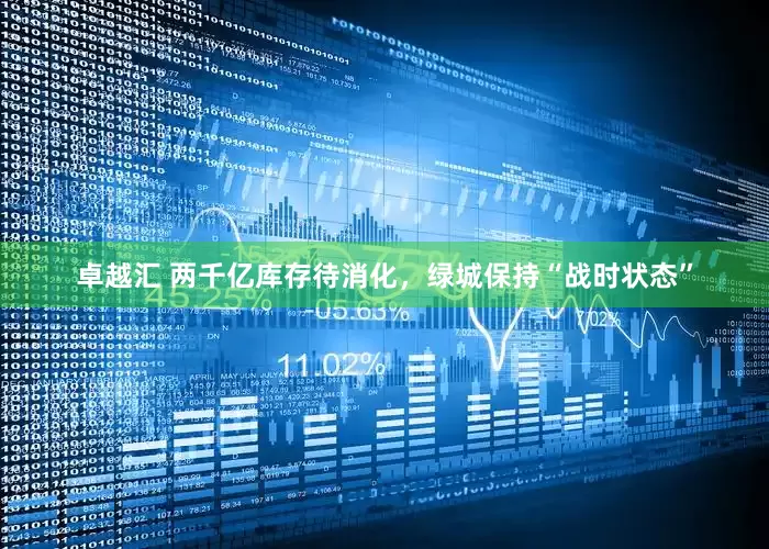 卓越汇 两千亿库存待消化，绿城保持“战时状态”