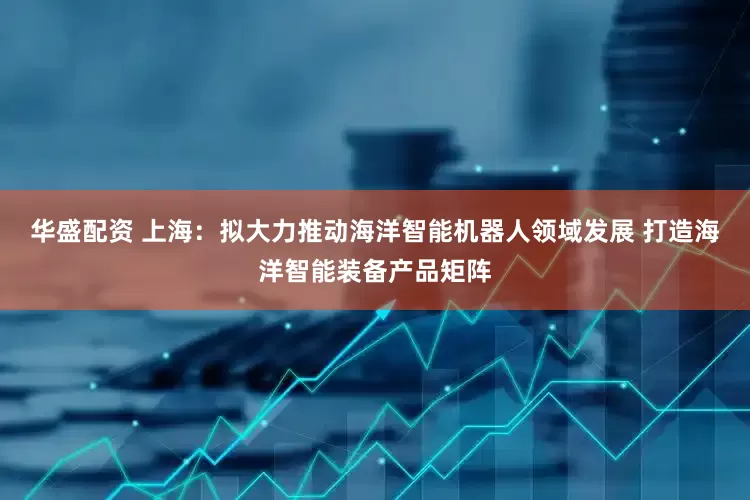 华盛配资 上海：拟大力推动海洋智能机器人领域发展 打造海洋智能装备产品矩阵