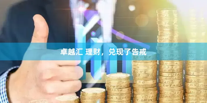 卓越汇 理财，兑现了告戒